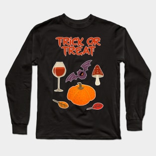 Trick or treat autumn Halloween design Long Sleeve T-Shirt